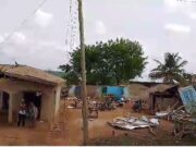 Violent storm hits Amakye Bare, 60 homes and 4 homes destroyed