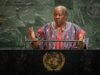 President John Dramani Mahama cuts sod to begin contstruction of ultra modern 24hr economy market at Juapong