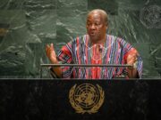 President John Dramani Mahama cuts sod to begin contstruction of ultra modern 24hr economy market at Juapong